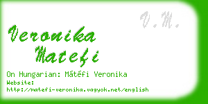 veronika matefi business card