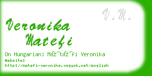 veronika matefi business card